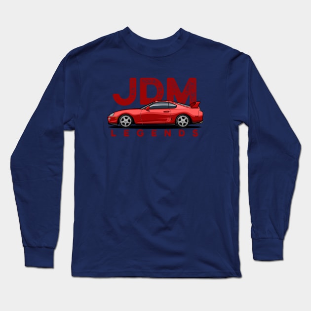 Toyota Supra MK4 Red Long Sleeve T-Shirt by cturs